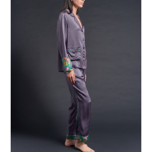 Serena Pajama Pant in Pink Woodstock Liberty Print Silk Charmeuse