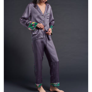 Serena Pajama Pant in Pink Woodstock Liberty Print Silk Charmeuse