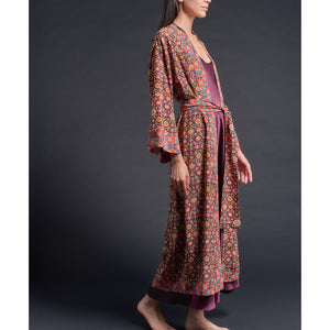 Asteria Kimono Robe in Cecil Liberty of London Print Silk Crepe De Chine