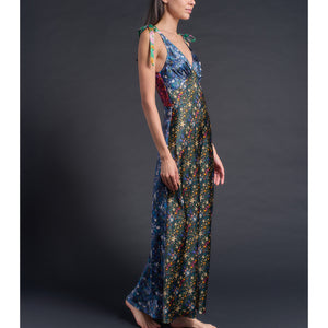 Ava Print Block Liberty Print Silk Charmeuse Slip Dress