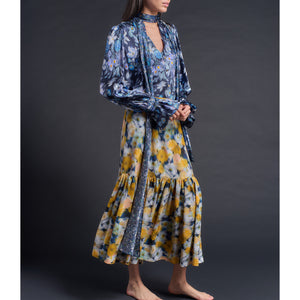 Isobel Blouse in Stately Bouquet Liberty Print Silk Charmeuse