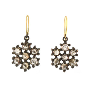 Moghul Cut Diamond Snowflake Earrings