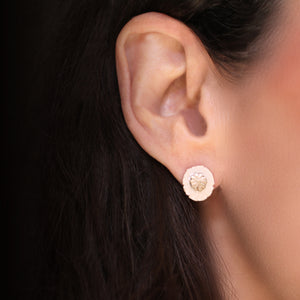 LFrank + Carey Lowell - Porcelain Button Flower Stud Earring