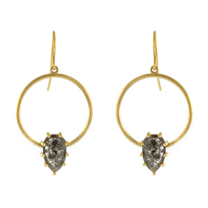 The Pear-Shaped Diamond Slice Hoops