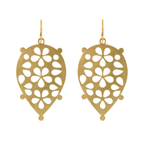 Large Pear-Shaped Mosaic Earring