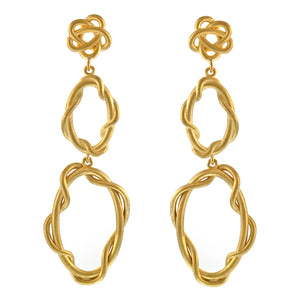 The Oval Ribbon Frame Earrings