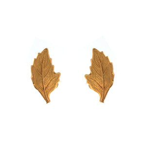 The Classic Oak Leaf Studs in Rose Gold