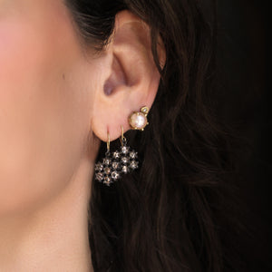 Moghul Cut Diamond Snowflake Earrings