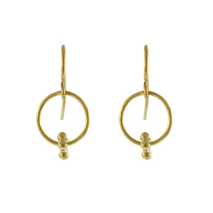 The Mini Hoop Earring with Flower Beads