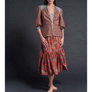 Elena Jacket in Red Synchronise Liberty Print Cotton Tana Lawn
