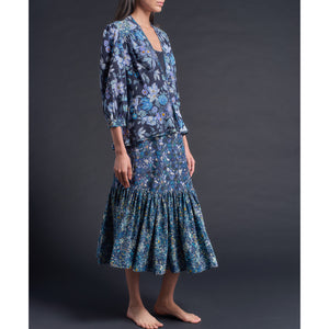 Elena Jacket in Liberty Print Stately Bouquet Silk Crepe de Chine