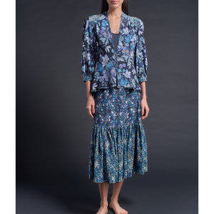 Elena Jacket in Liberty Print Stately Bouquet Silk Crepe de Chine