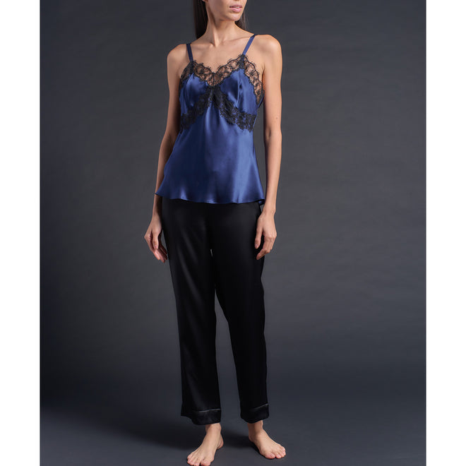 Freya Camisole in Royal Blue Silk Charmeuse
