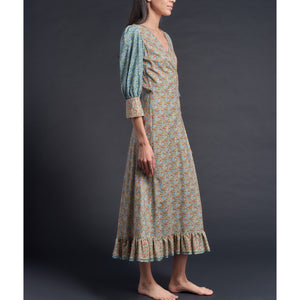 Hestia Wrap Dress in Colorfields Liberty Cotton Tana Lawn