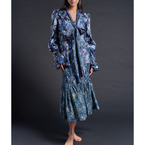 Isobel Blouse in Stately Bouquet Liberty Print Silk Charmeuse