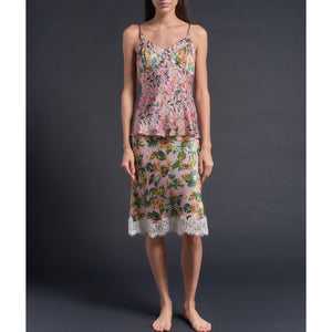 Pandora Camisole in Pink Lockwood Liberty Print Silk Charmeuse