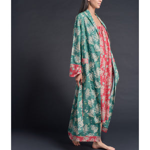 Long Claudette Robe in Archive Lilac Liberty Print Cotton Tana Lawn