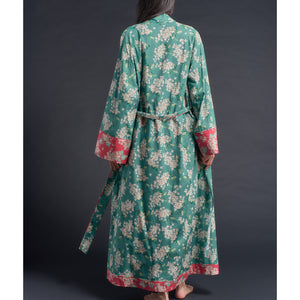 Long Claudette Robe in Archive Lilac Liberty Print Cotton Tana Lawn