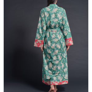 Long Claudette Robe in Archive Lilac Liberty Print Cotton Tana Lawn