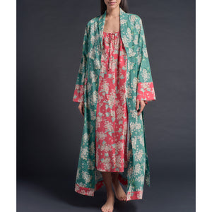 Thea Slip dress in Red Archive Lilac Liberty Print Cotton Tana Lawn