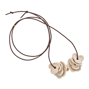 LFrank + Carey Lowell - Large Porcelain Floral Vertebrate Necklace