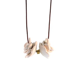 LFrank + Carey Lowell - Large Porcelain Floral Vertebrate Necklace