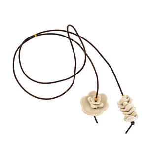 LFrank + Carey Lowell - Asymmetrical Porcelain Floral Lariat