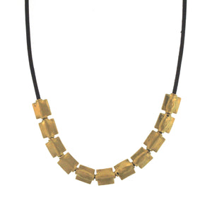 A Tibetan Gold Bead Necklace