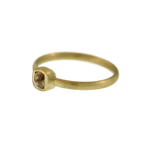 A Champagne Diamond Cabochon Ring