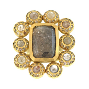 The Diamond Slice Frame Ring