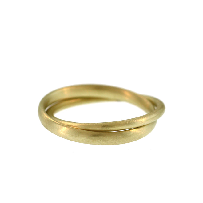 An Entwined Asymmetrical Yellow Gold Ring