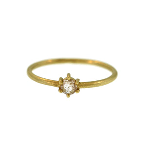 A Rose Cut Diamond Stacking Ring