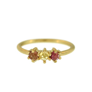 A Triple Sapphire Ring