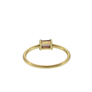 The Dusty Pink Sapphire Baguette Stacking Ring