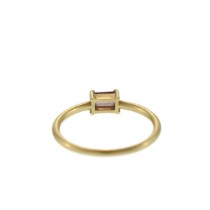 A Dusty Pink Sapphire Baguette Stacking Ring