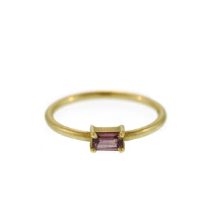A Dusty Pink Sapphire Baguette Stacking Ring