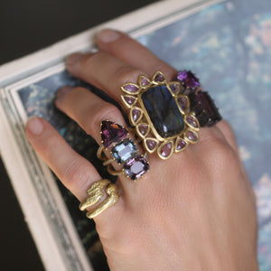 A Spinel + Diamond Vertebrate Ring