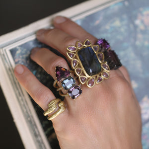 The Spinel + Diamond Vertebrate Ring