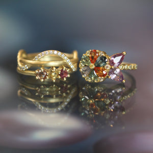 A Triple Sapphire Ring