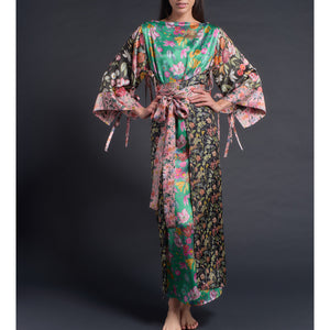The Sybil Hostess Dress in Liberty Print Silk Charmeuse