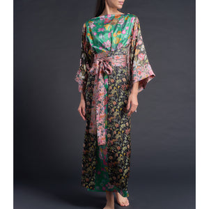 The Sybil Hostess Dress in Liberty Print Silk Charmeuse