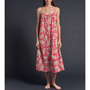 Long Claudette Robe in Archive Lilac Liberty Print Cotton Tana Lawn
