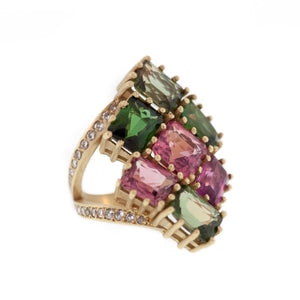 The Tourmaline Stained Glass Ring