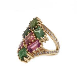 The Tourmaline Stained Glass Ring