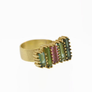 Tourmaline Stacked Baguette Ring