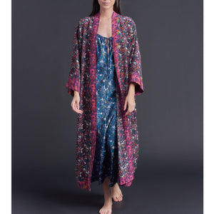 Asteria Kimono Robe in Floral Edit Liberty of London Print Silk Crepe De Chine