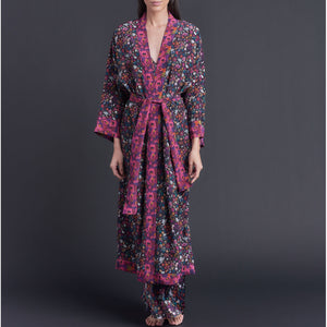 Asteria Kimono Robe in Floral Edit Liberty of London Print Silk Crepe De Chine