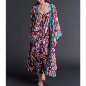 Thea Paneled Slip Dress in Jessica's Picnic Liberty Print Silk Satin