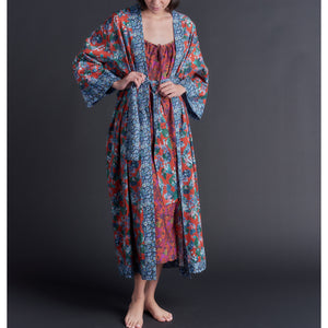 Asteria Kimono Robe in Osterley Liberty of London Print Cotton Lawn