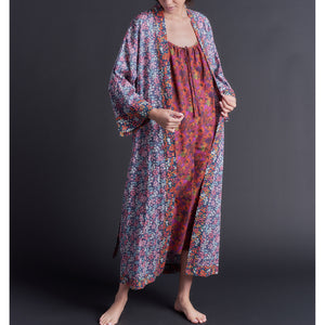 Asteria Kimono Robe in Sea Blossom Liberty of London Print Cotton Lawn